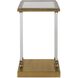 Muse 25 X 14 inch Antique Brushed Brass and Clear Acrylic Accent Table