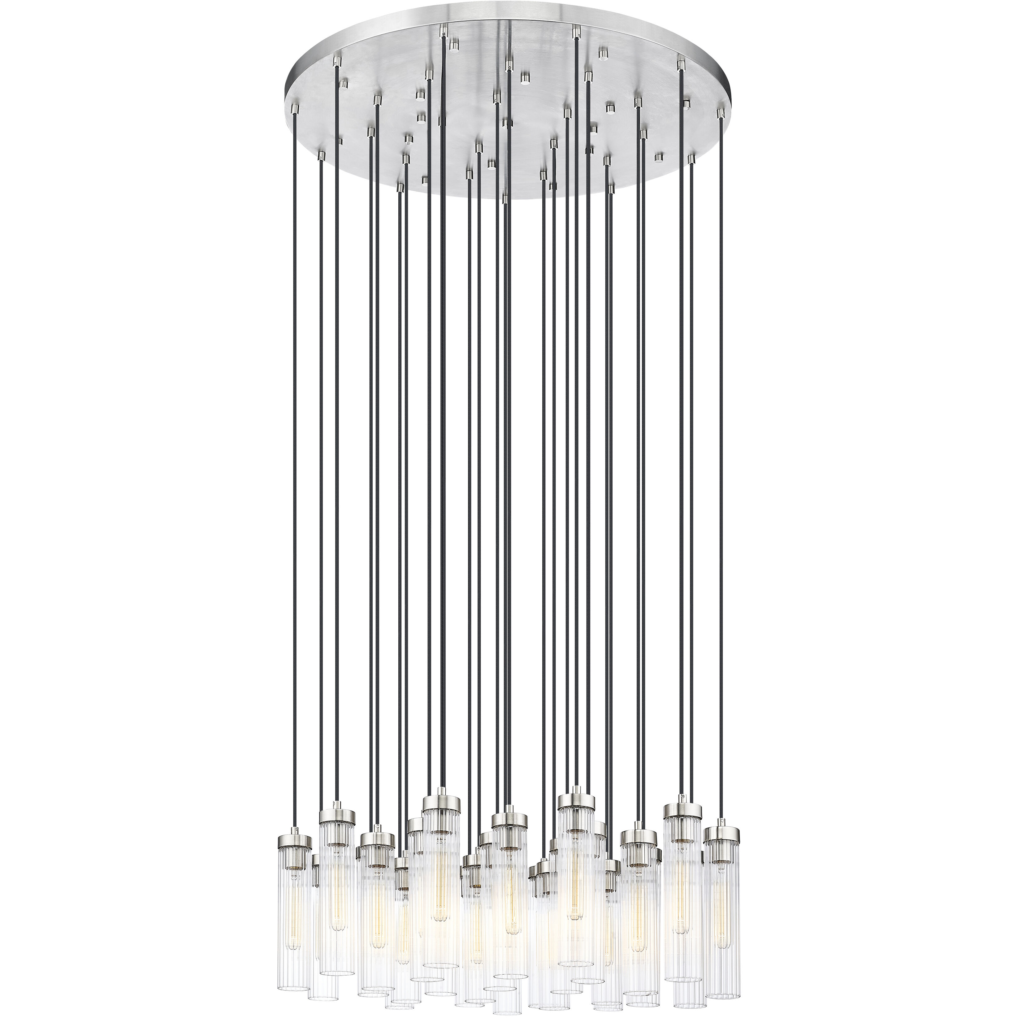 Beau 27 Light 36 inch Brushed Nickel Chandelier Ceiling Light