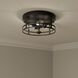 Lunden 3 Light 13 inch Matte Black Flush Mount Ceiling Light