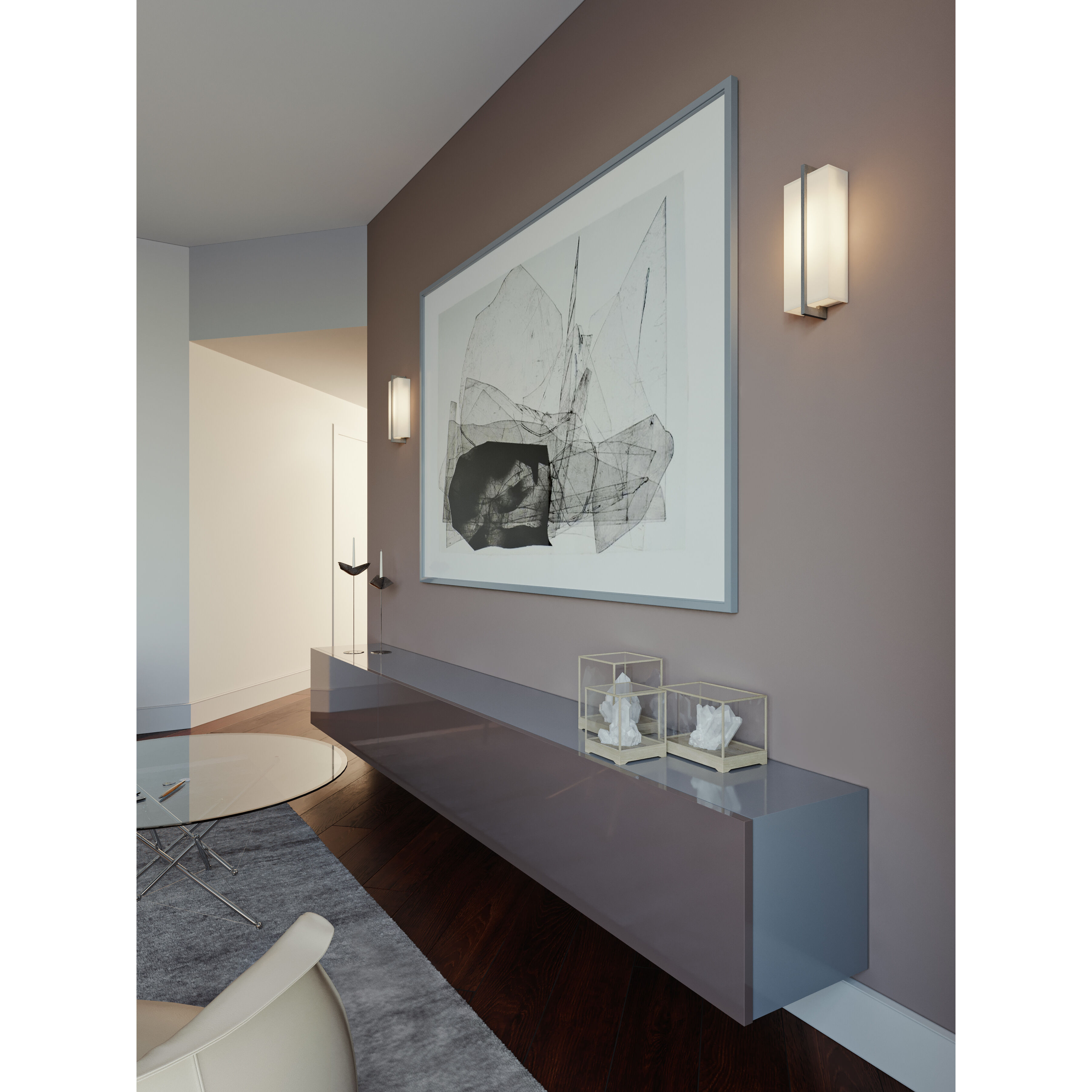 Apex LED 5 inch Weather Grey ADA Sconce Wall Light