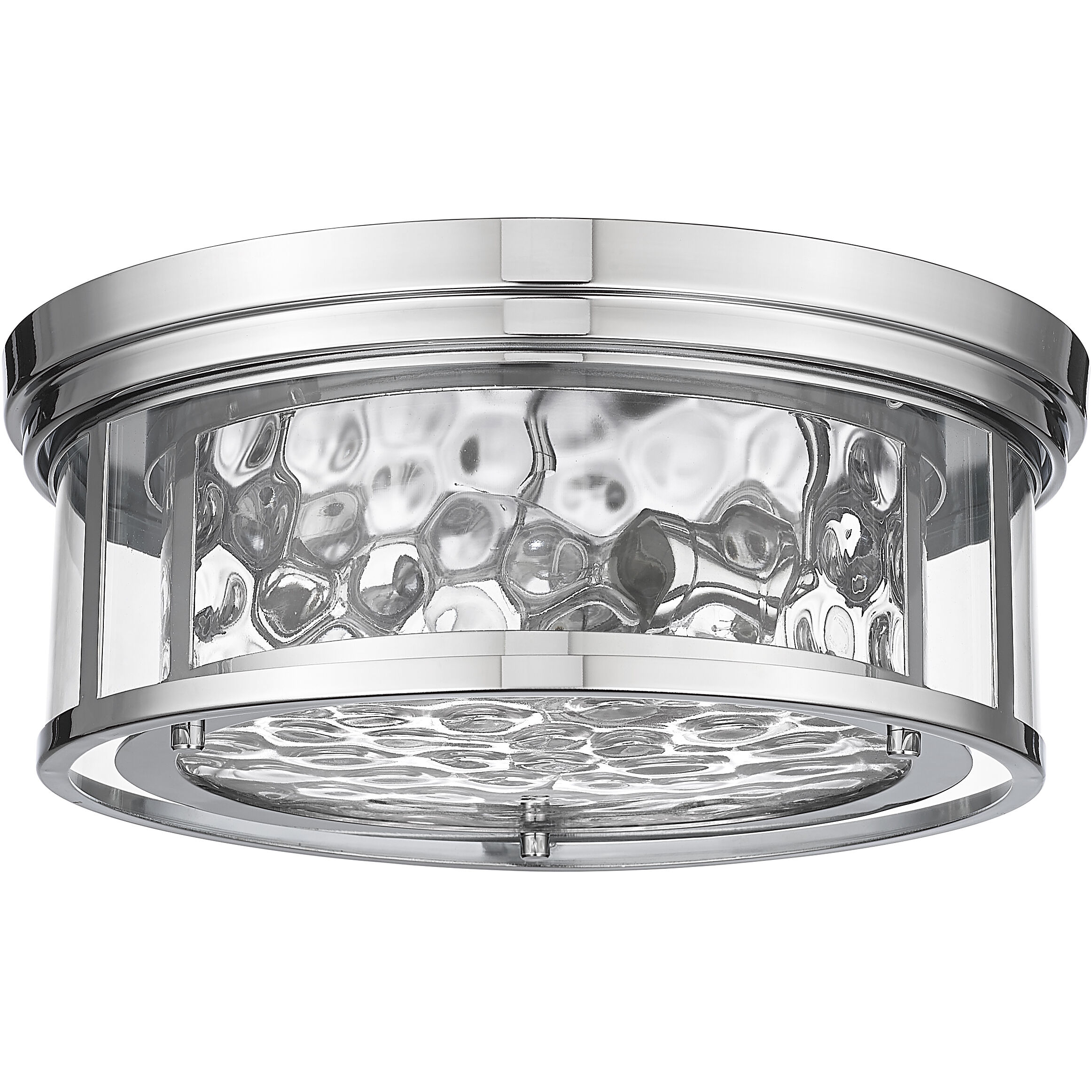Clarion 3 Light 16 inch Polished Nickel Flush Mount Ceiling Light
