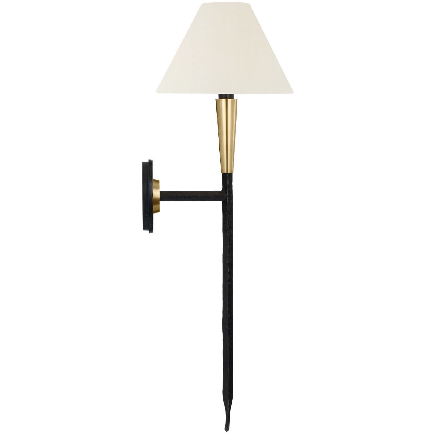 Thomas O'Brien Cavalli LED 8.5 inch Aged Iron and Hand-Rubbed Antique Brass Tail Sconce Wall Light