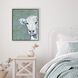 Peekaboo Cow White and Green Canvas, Propac