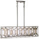 Hexly 5 Light 44 inch Bronze and Sultry Silver Island Light Ceiling Light