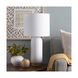 Everly 25.5 inch 100 watt White Table Lamp Portable Light