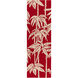 Bondi Beach 96 X 30 inch Bright Red, Cream Rug