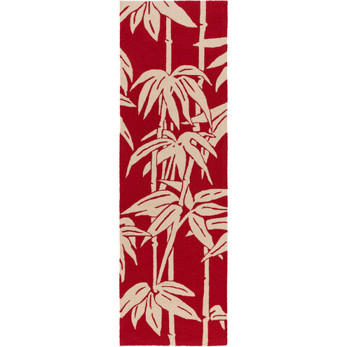 Bondi Beach 96 X 30 inch Bright Red, Cream Rug
