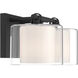 Seville 2 Light 14.5 inch Dark Matte Black Vanity Wall Light