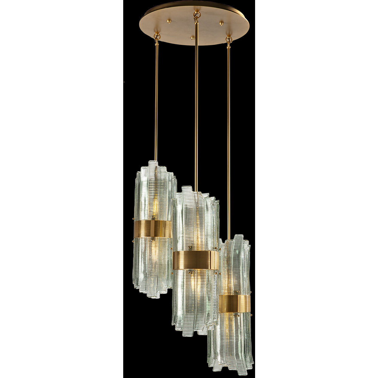 Mariner Luxury LED 21.26 inch Antique Gold Plated Pendant Ceiling Light