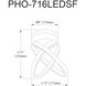 Philo LED 6.75 inch Matte Black Semi-Flush Mount Ceiling Light