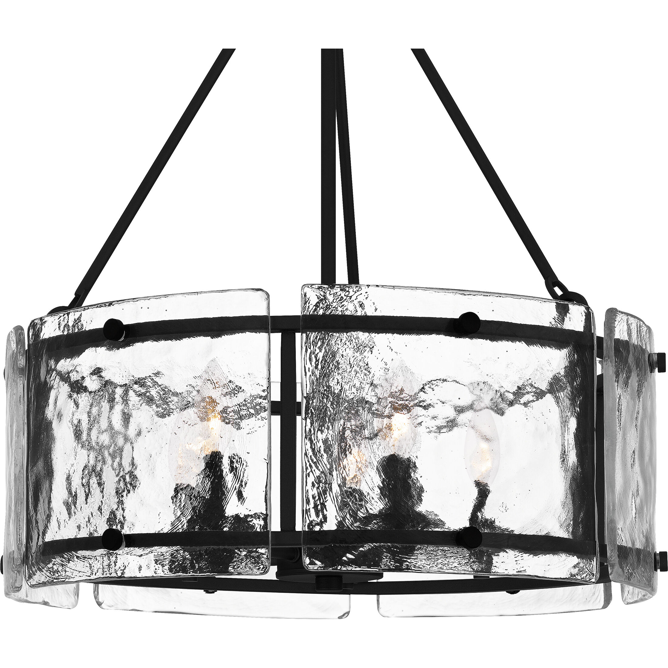Fortress 5 Light 21 inch Earth Black Pendant Ceiling Light
