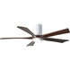 Atlas Irene-5HLK 52 inch Gloss White with Walnut Tone Blades Flush Mount Paddle Fan, Flush Mounted