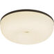 Jada 12 inch Black and Opal Glass Flush Mount Ceiling Light