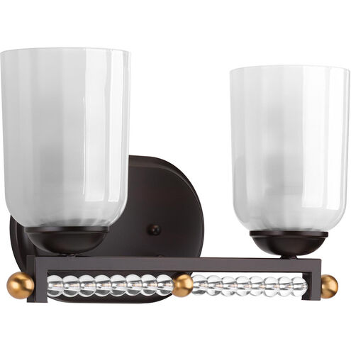 Duffy 2 Light 13.38 inch Antique Bronze Bath Vanity Wall Light, Design Series