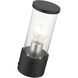 Atlantic 1 Light 9.25 inch Textured Black with Antique Silver Finish Accents Outdoor Small Post Top Lantern