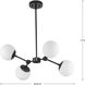 Haas 4 Light 16.5 inch Matte Black Chandelier Ceiling Light, Design Series