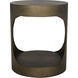 Eclipse 26 X 22 inch Aged Brass Side Table, Round