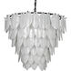 Lotus 8 Light 33 inch Matte Black Chandelier Ceiling Light, Extra Large