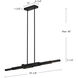 Enzo LED 59.38 inch Black Linear Pendant Ceiling Light