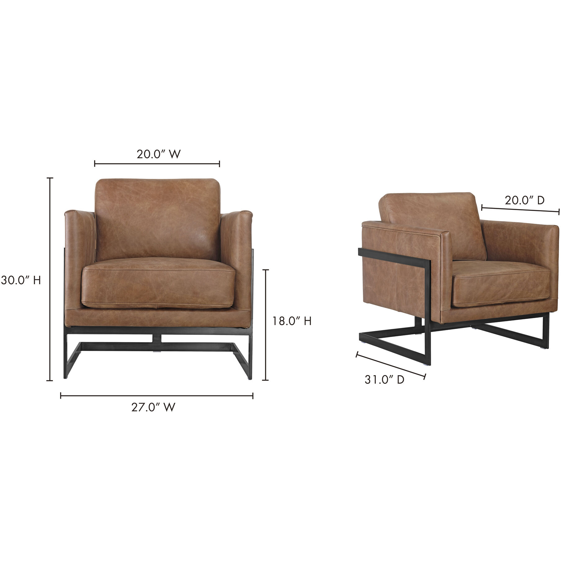 Luxley Brown Club Chair