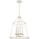 Joanie 4 Light 17.25 inch Antique White Pendant Ceiling Light