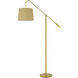 Fishing Rod 68 inch 100.00 watt Antique Brass Adjustable Floor Lamp Portable Light