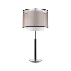 Roosevelt 32 inch 100.00 watt Espresso/ Brushed Nickel Table Lamp Portable Light