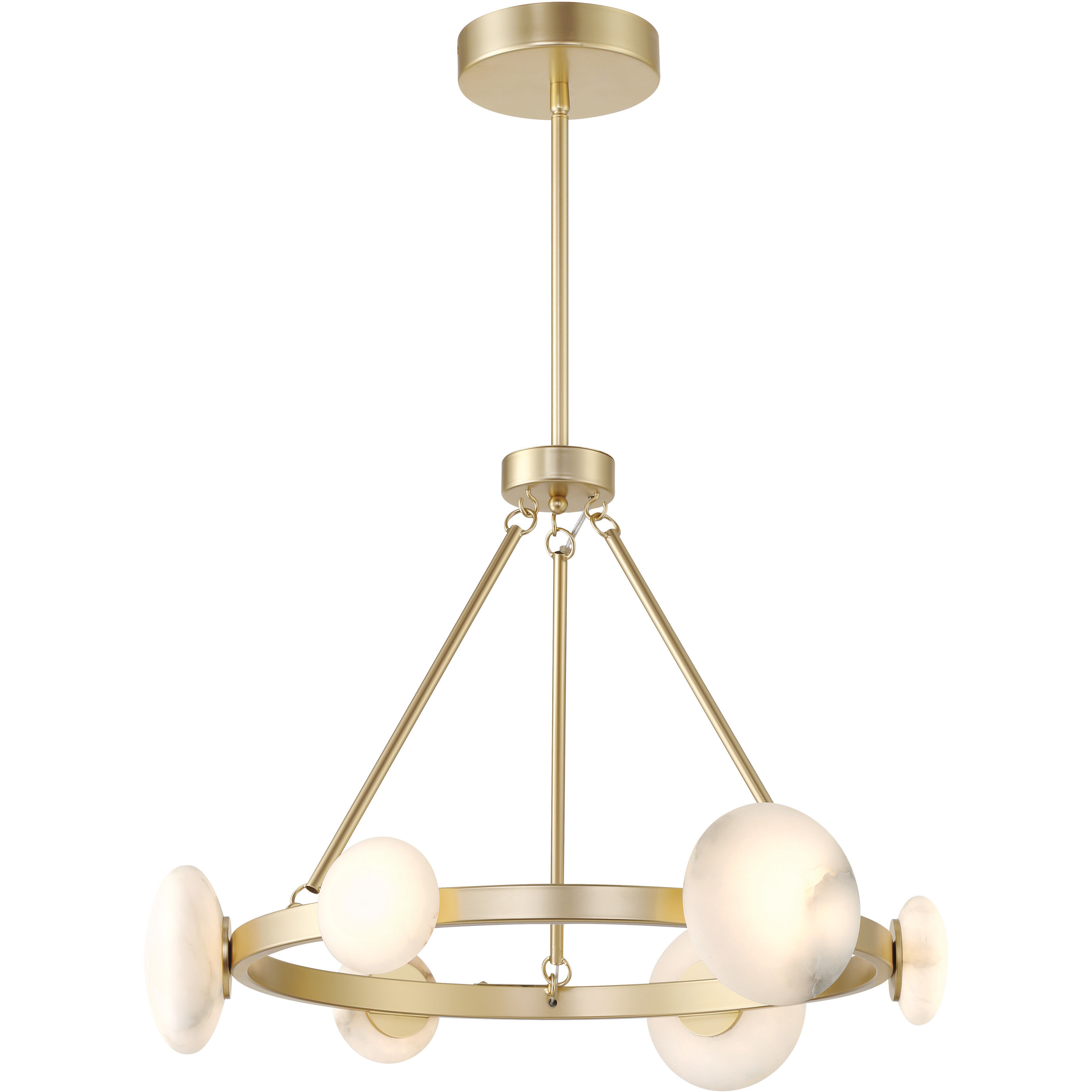 Zill LED 27.75 inch Lily Gold Chandelier Ceiling Light
