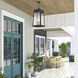 Oslo 4 Light 13.75 inch Bronze with Antique Brass Candles Outdoor Pendant Lantern