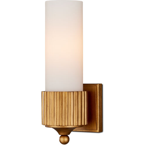Bryce 1 Light 4.5 inch Gold/Frosted Bath Wall Sconce Wall Light, Barry Goralnick Collection