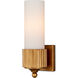 Bryce 1 Light 4.5 inch Gold/Frosted Bath Wall Sconce Wall Light, Barry Goralnick Collection