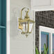 Adams 2 Light 21.5 inch Antique Brass with Brushed Nickel Finish Cluster Outdoor Wall Lantern, Medium