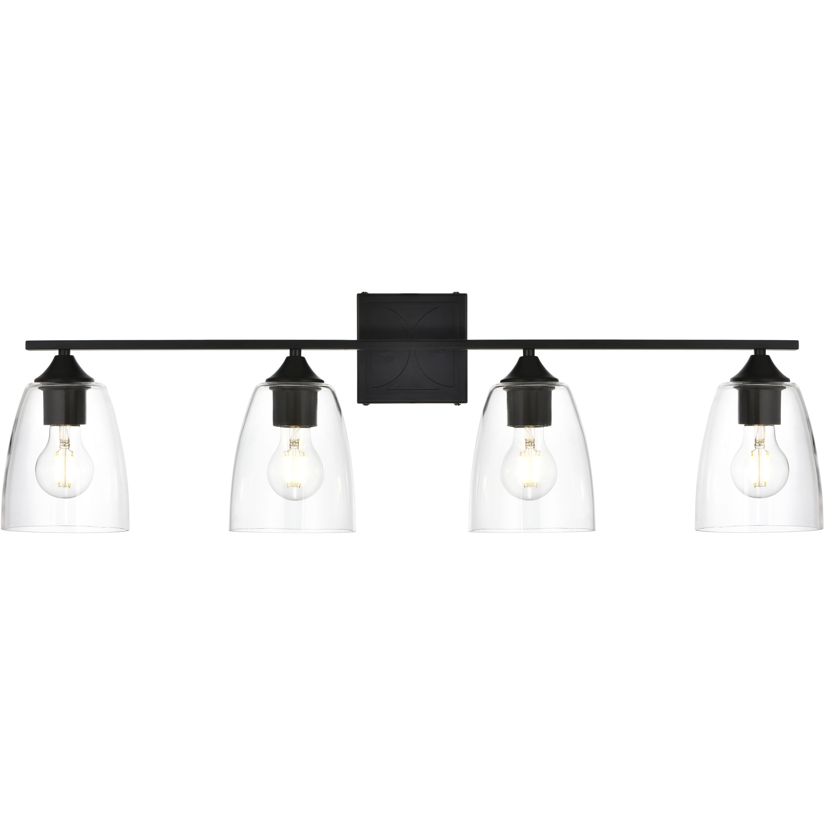 Harris 4 Light 34 inch Black Bath Sconce Wall Light