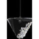 Forever Addesion LED 4 inch Polished Chrome Pendant Ceiling Light in Black Rope, Black Rope