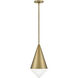 Betty LED 9.5 inch Lacquered Brass Pendant Ceiling Light