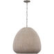 Chapman & Myers Kokomo LED 30 inch Polished Nickel Domed Pendant Ceiling Light