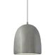 Radiance Collection - Bell Single Drop Pendant in Brushed Nickel, Replaceable Bulb, Antique Silver, White, Form+Finish+Function