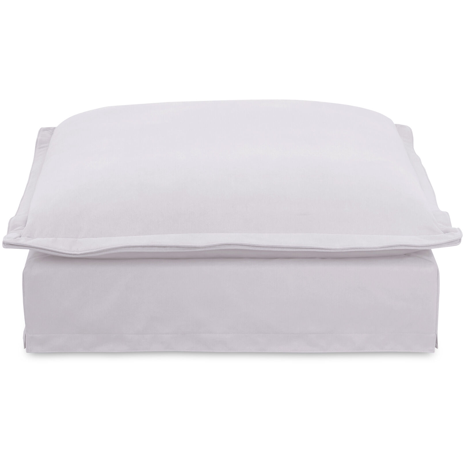 Olivia 17.25 inch White Ottoman