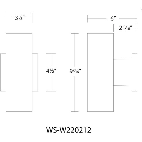 Cubix LED 9.42 inch White Outdoor Wall Light
