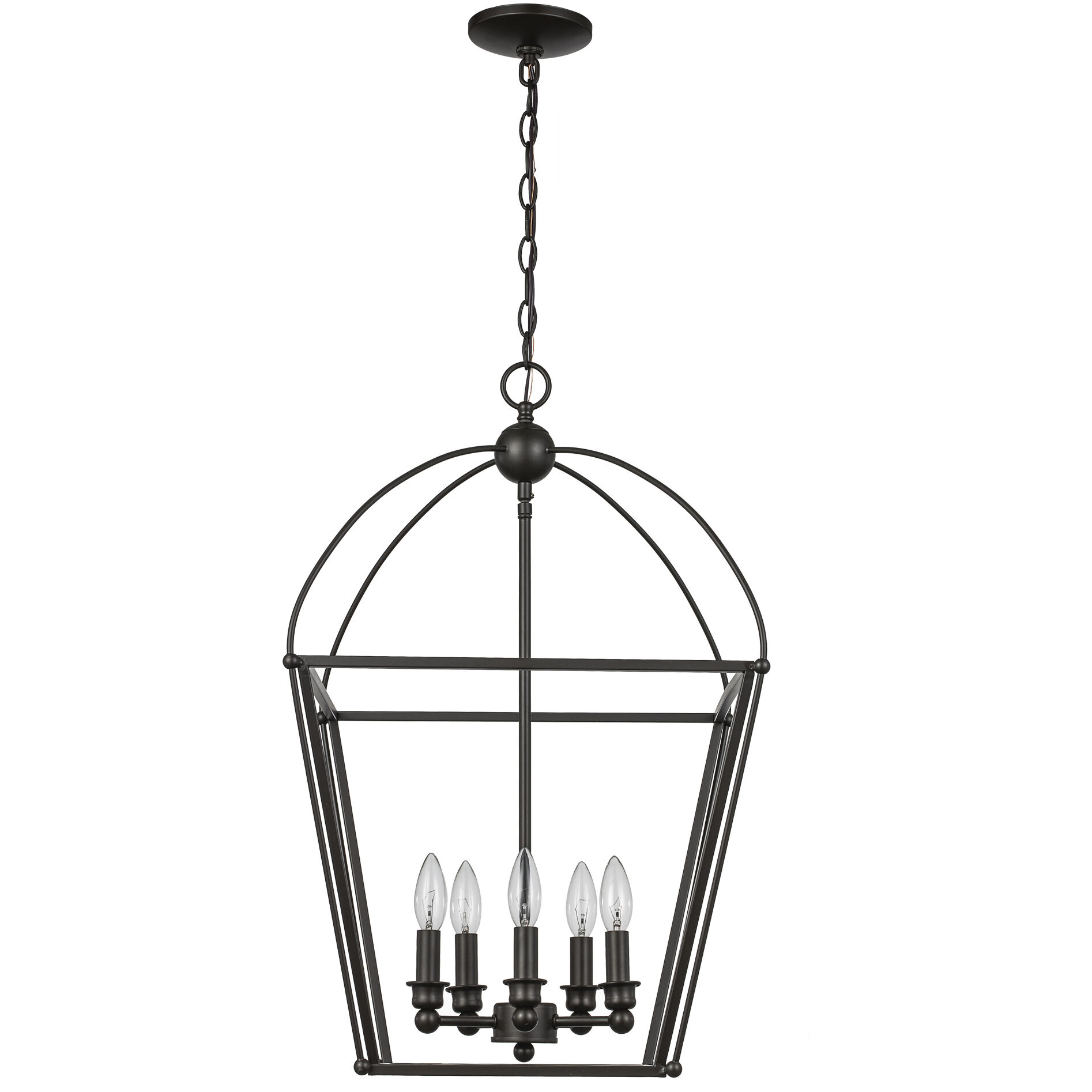 Agnew 5 Light 16 inch Rubbed Oil Bronze Pendant Ceiling Light