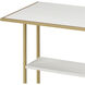 Fawley 24 X 19.75 inch Gold with White Accent Table