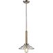 Tillamook 1 Light 11 inch Polished Nickel with Natural Mini Pendant Ceiling Light
