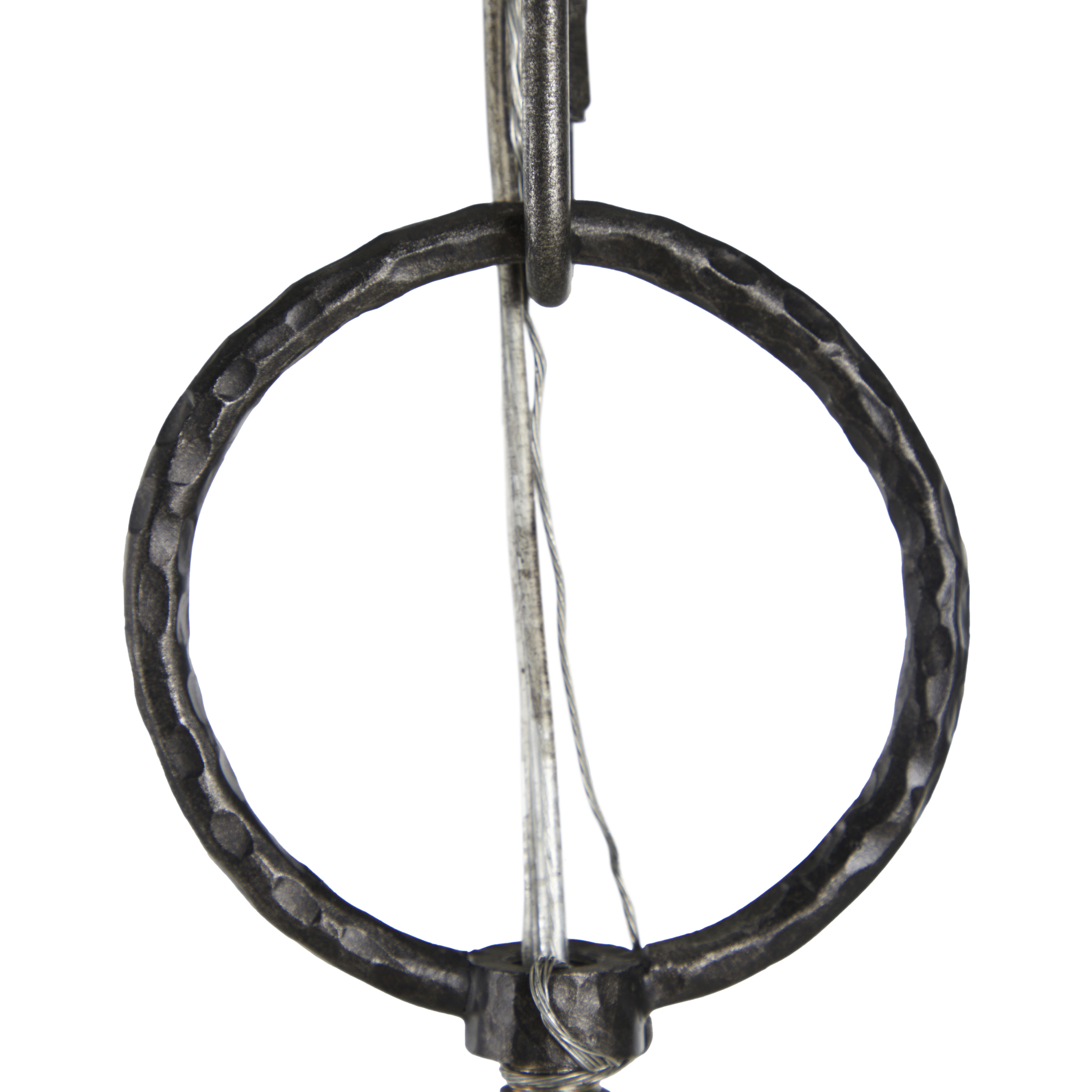 Clover 4 Light 12.5 inch Black Forged Iron Pendant Ceiling Light