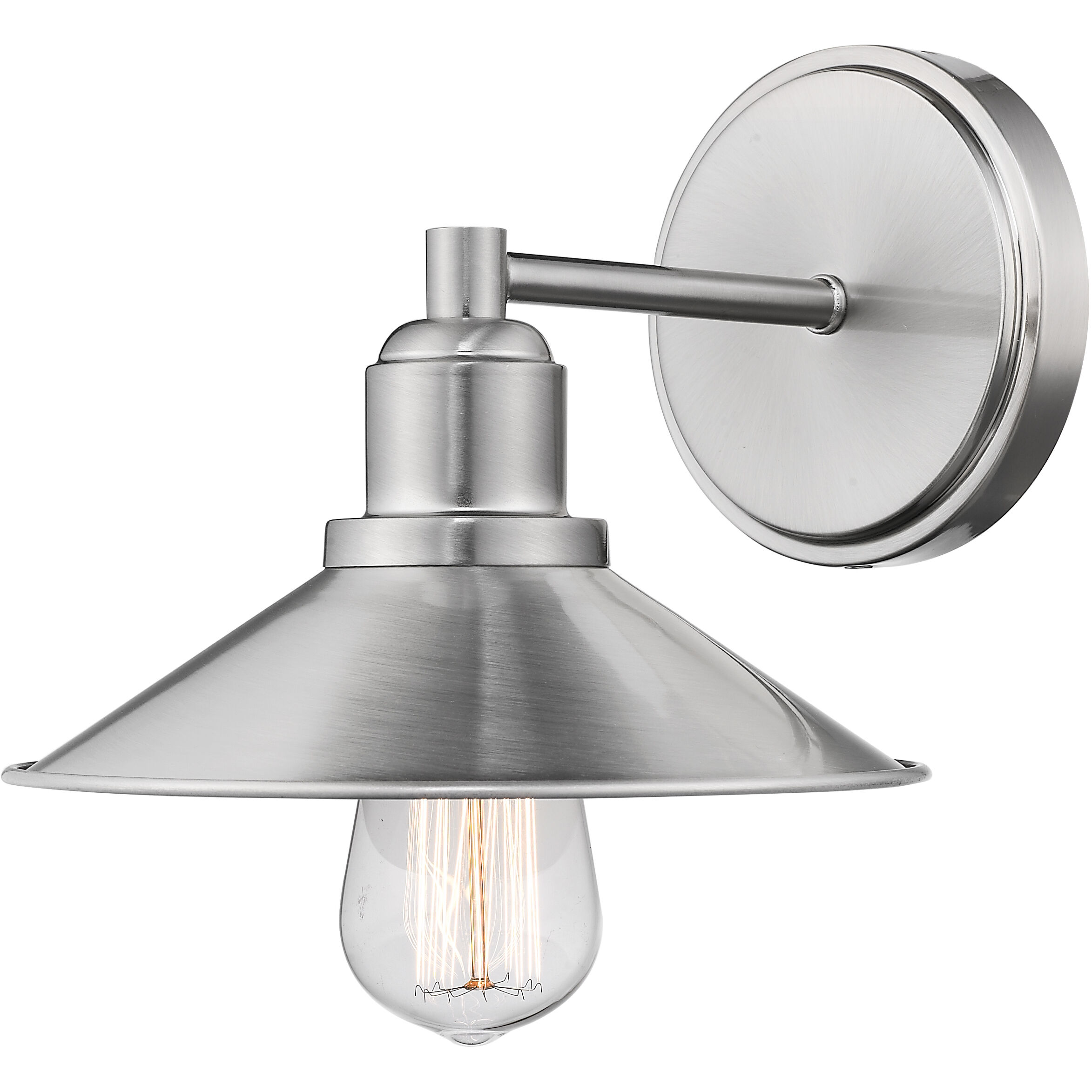 Casa 1 Light 9.5 inch Brushed Nickel Vanity Wall Light in Brushed Nickel Steel