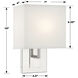 Brent Bath Sconce Wall Light in Polished Nickel