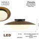 Zinola LED 24 inch Sand Coal and Halcyon Gold Flush Mount Ceiling Light