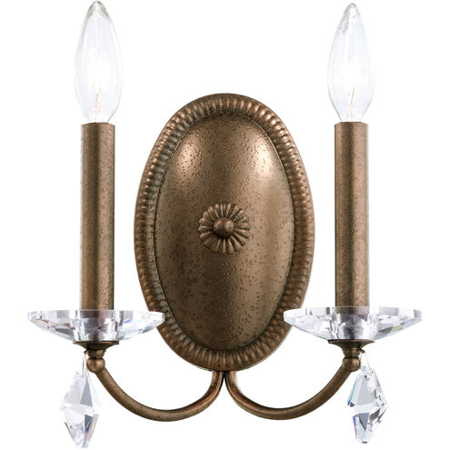 Modique 2 Light 5 inch Heirloom Gold Wall Sconce Wall Light in Heritage