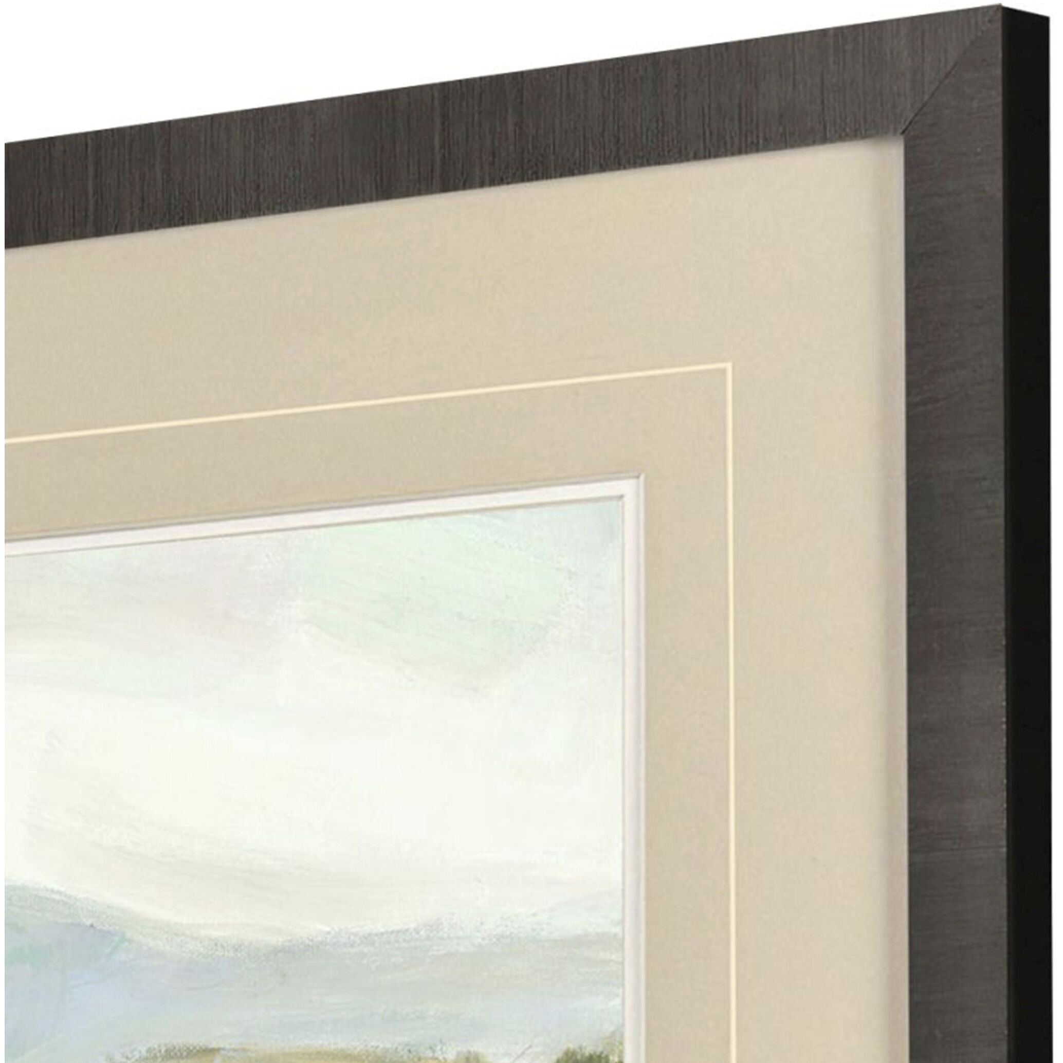 Plein Air Hills Blue and Green and Brown Framed Art, Propac