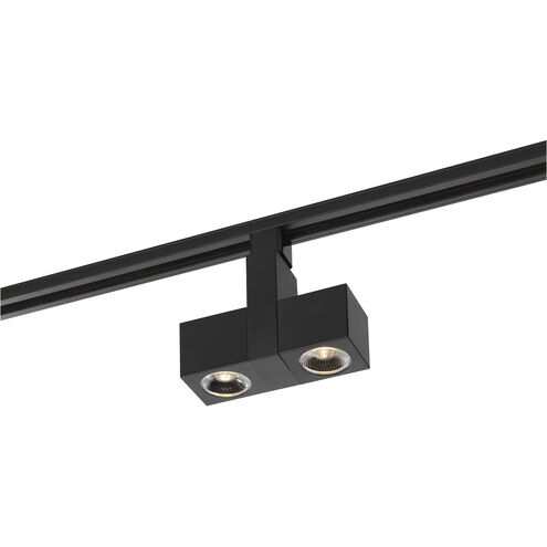 Dual Square 120 Black Track Head Ceiling Light