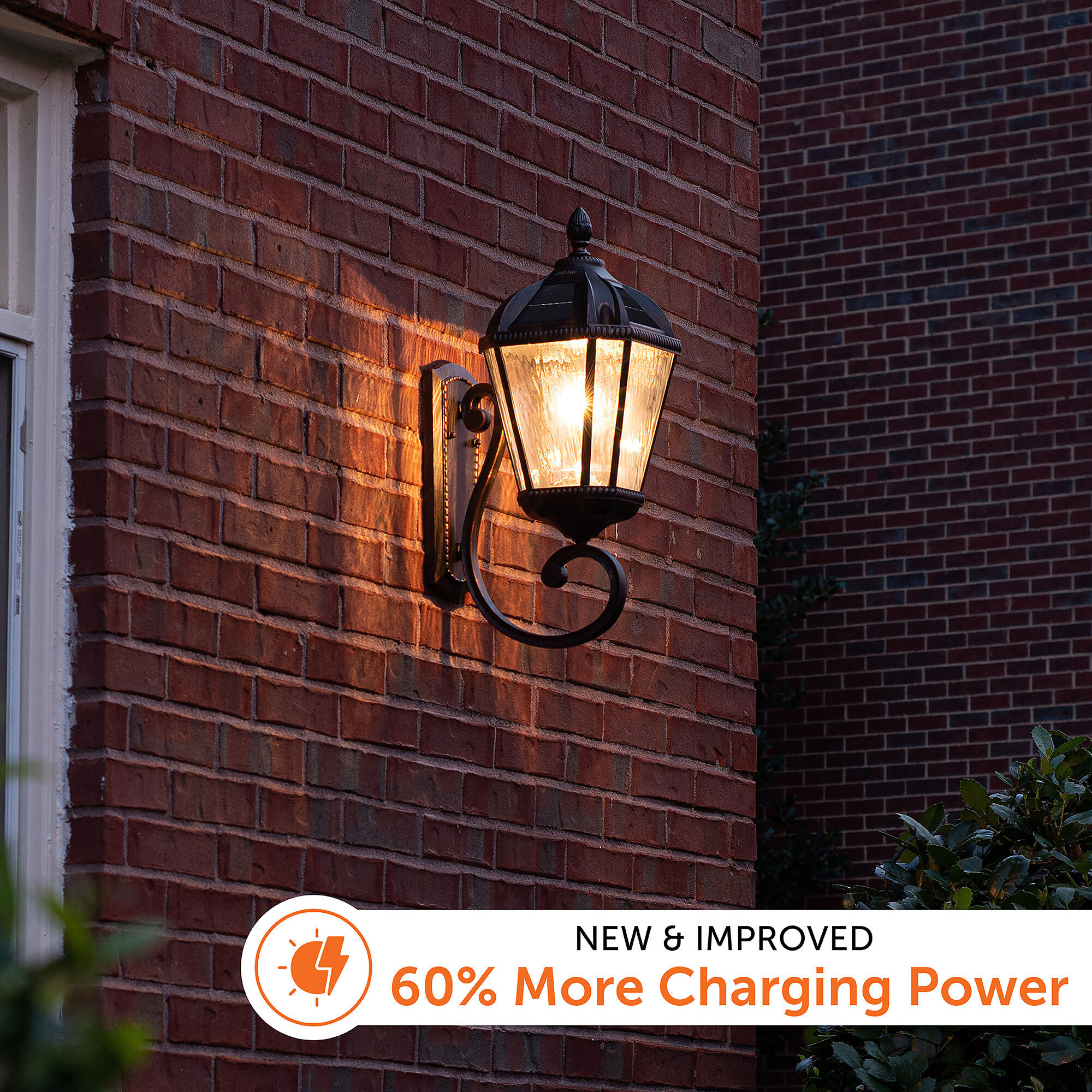 Royal LED 21 inch Brushed Bronze Outdoor Wall Sconce, Solar